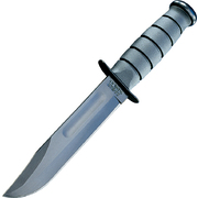 Kabar Full Size Black Fixed Blade Knife 1211, Leather Sheath