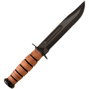 Kabar Leather Handle US ARMY Fixed Blade Knife 1220, Leather Sheath