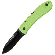 Kabar Dozier Zombie Neon Green Zytel/Black Blade Hunting Folder Knife 4062ZG