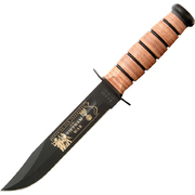 Kabar Leather Handle Vietnam Fixed Blade Knife 9139, Leather Sheath