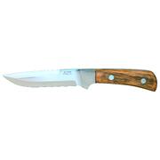 Mikov Les Forest Wood Hunting Narrow Fixed Blade Knife, Leather Sheath - 398-ND-13/A