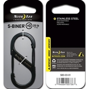 Nite Ize S-Biner #3 Black Stainless Steel Carabiner