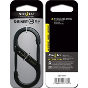 Nite Ize S-Biner #4 Black Stainless Steel Carabiner
