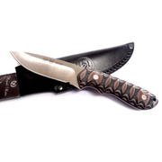 Nieto Viking Brown Katex Hunting Fixed Blade Knife, Leather Sheath - 11002