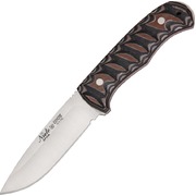 Nieto Coyote Brown Katex Hunting Fixed Blade Knife, Leather Sheath - 2050