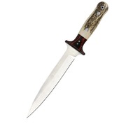 Nieto Pig Sticker Stag Hunting Fixed Blade Knife, Leather Sheath - STAG1N