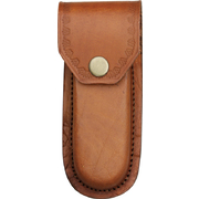 Brown Leather Embossed Edge Belt Sheath to Suit 5 Inch Knife