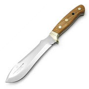 Puma White Hunter 240 Olive Wood Handle Fixed Blade Knife, Leather Sheath - 126009