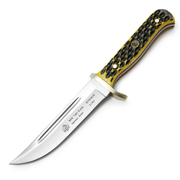 Puma SGB Trail Guide Brown Jigged Bone Fixed Blade Knife, Leather Sheath - 6116382B