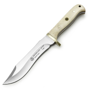 Puma SGB Buffalo Hunter Smooth White Bone Fixed Blade Knife, Leather Sheath - 6817200T