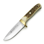 Puma IP Elk Hunter Stag Fixed Blade Knife, Leather Sheath - 816050
