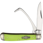 Rough Ryder Equestrian Trapper Green Glow-in-the-Dark Folding Knife RR2491