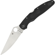 Spyderco Police 4 Lightweight Black FRN, Satin Plain Edge Folder Knife - C07PBK4