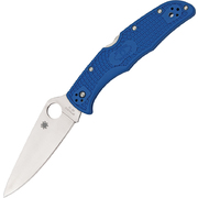 Spyderco Lightweight Endura 4 Blue Plain Edge Knife - C10FPBL
