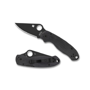 Spyderco Para 3 Black G10, Black Plain Edge Folder Knife - C223GPBK