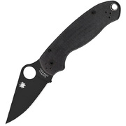 Spyderco Para 3 Black G10, Black Plain Edge Folder Knife - C223GPBK