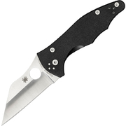 Spyderco Yojimbo 2 Black G10, Satin Plain Edge folder Knife - C85G2