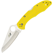 Spyderco Salt 2 Yellow FRN, Satin Plain Edge Folder Knife - C88YL2