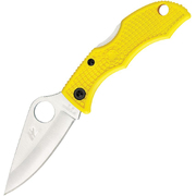 Spyderco Ladybug 3 Salt Yellow FRN, Satin Plain Edge Folder Knife - LYLP3