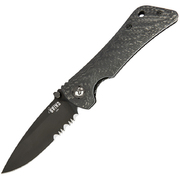 Southern Grind Spider Monkey Black Serrated S35VN Carbon Fibre Folder Knife