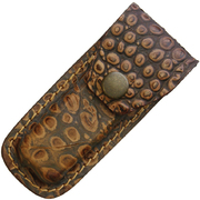 Alligator Pattern Brown Leather Belt Sheath to Suit 3 - 3.5 Inch Knife
