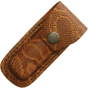 Python Pattern Brown Leather Belt Sheath to Suit 3 - 3.5 Inch Knife