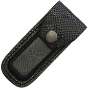 Snake Pattern Black Leather Belt Sheath to Suit 3 - 3.5 Inch Knife