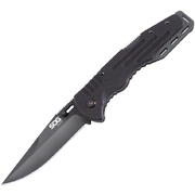 SOG Salute Black Clip Point Blade G10 Folder Knife FF11