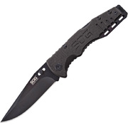 SOG Mini Salute Black Clip Point Blade G10 Folder Knife FF1101