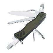 Victorinox Swiss Official Soldiers Green/Black 10 Function Large Folder Pocket Knife - 35450