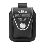 Zippo Harley-Davidson Leather Lighter Pouch, Black with Belt Loop - 97049
