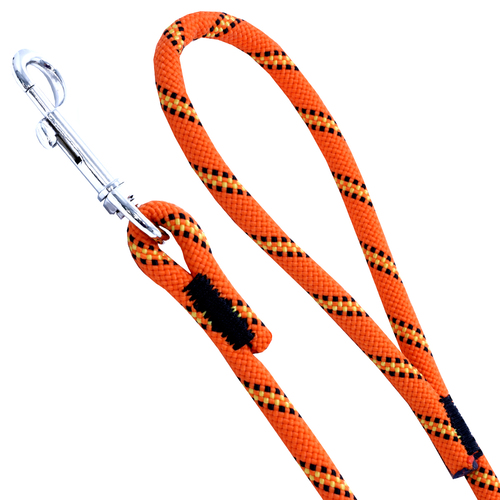 Atwood Rope MFG Dog Leash/Lead 1.5m x 12.7mm Made in USA, Various Colours [Colour: Neon Orange w/ Yellow/Black Tracer]