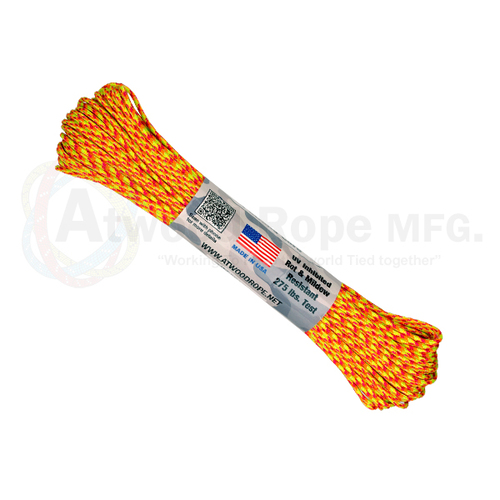 Atwood Rope MFG Tactical Cord (275lb/125kg) 30m Made in USA, Various Colours [Colour: Starburst]