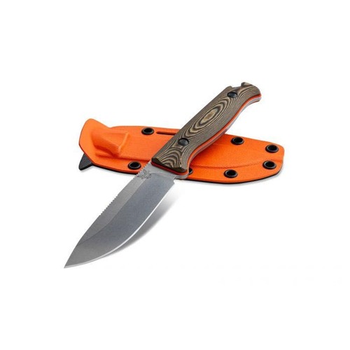 Benchmade Saddle Mountain Skinner CPMS90V Steel Hunting Richlite Fixed Blade Knife, G10 Sheath - 15002-1