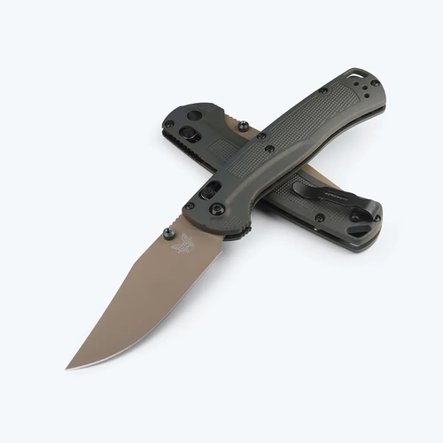 Benchmade Taggedout ELMAX™ Steel Deep Olive Grivory Handle Folder Knife - 15536TN-02