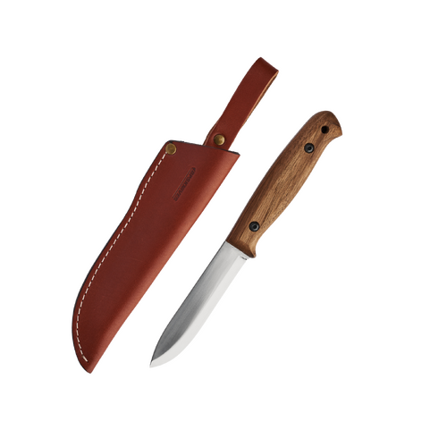BPS Knives BS2 FT CSH Bushcraft Camping Fixed Blade Knife, Leather Sheath