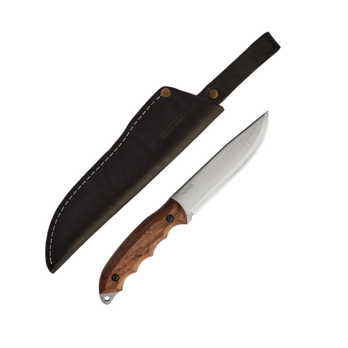 BPS Knives HK5 CSH Bushcraft Fixed Blade Knife, Leather Sheath