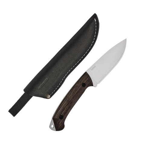 BPS Knives Savage CSH Bushcraft Fixed Blade Knife, Leather Sheath