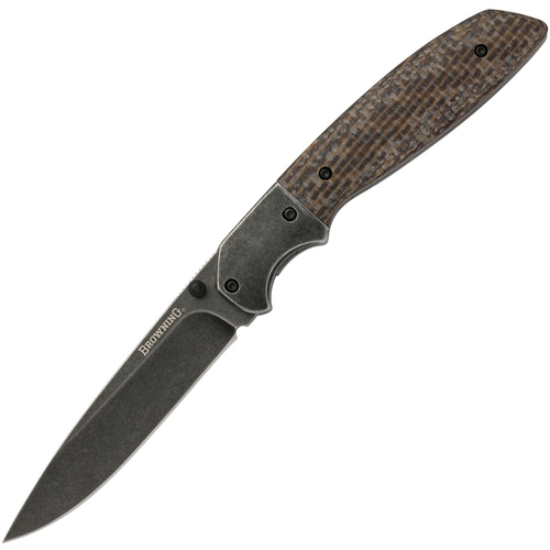Browning Blind Spot Black Label Micarta Folding Liner Lock Knife - Model 0265