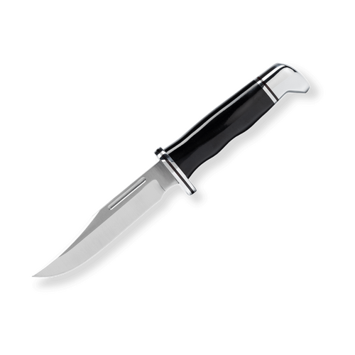 Buck Brahma Black Handle Fixed Blade Hunting Knife 117BKS