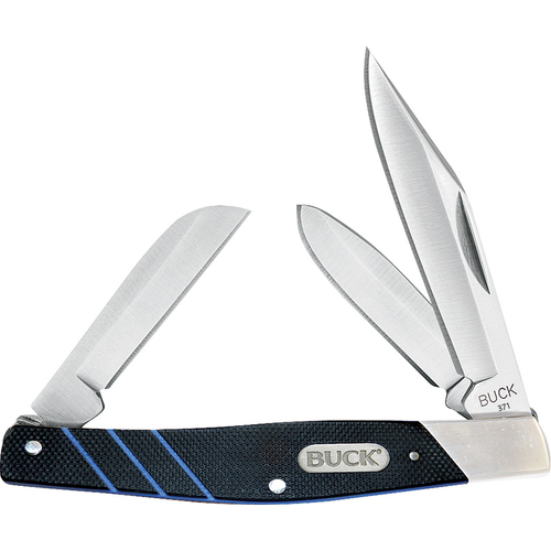Buck Stockman Black/Blue G10 Folding Knife 371BKSWM-B