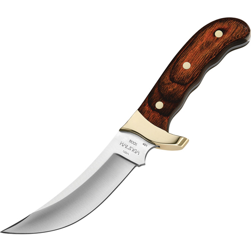 Buck Kalinga Red Wood DymaLux Fixed Blade Hunting Knife 401RWS
