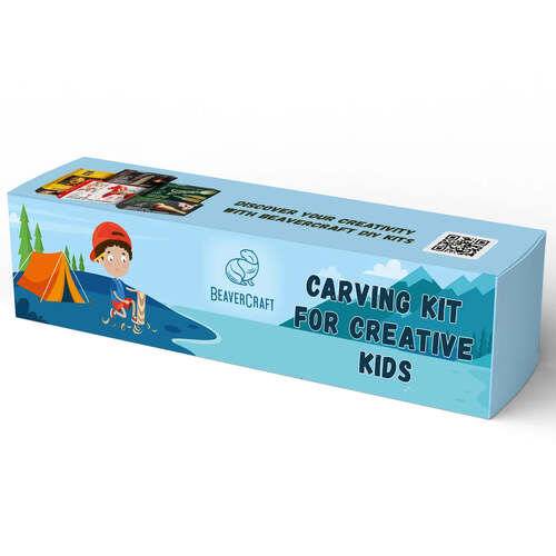 BeaverCraft DIY08 - Spruce Tree Kids Wood Carving Hobby Kit