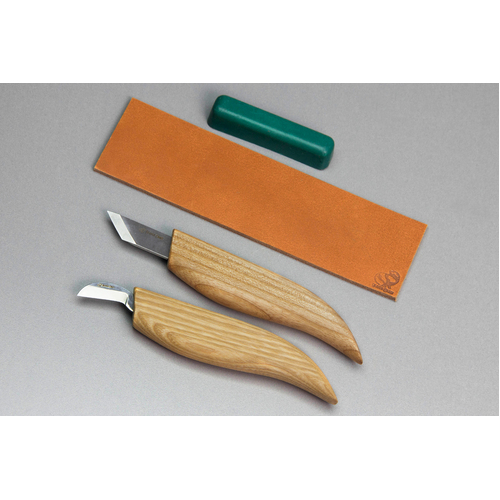 BeaverCraft S04 – Chip Carving Tool Set (2 Knives + Accessories)