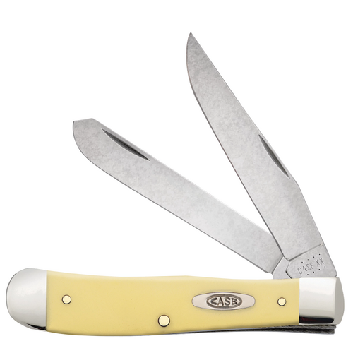 Case Yellow Synthetic (CS) Large Trapper Folder Knife #00161