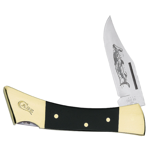 Case Jet-Black Synthetic (SS) Hammerhead  Lockback Folder Knife #00177