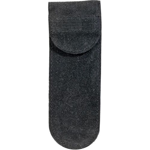 Case Soft Black Suede Leather Pouch (Large) to Suit 4.5" Knife - 5 Pack