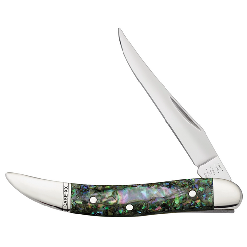 Case Abalone (SS) Small Texas Toothpick Folder Knife #12002