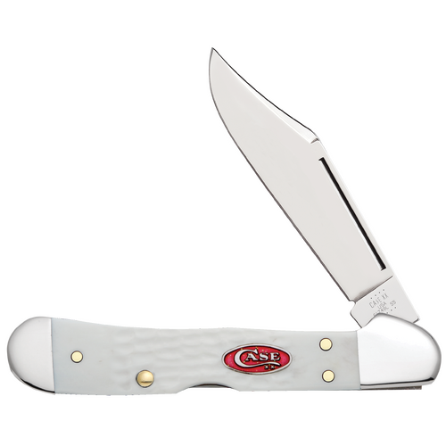 Case Sparxx Standard Jig White Synthetic (SS) Mini Copperlock Folder Knife #60185