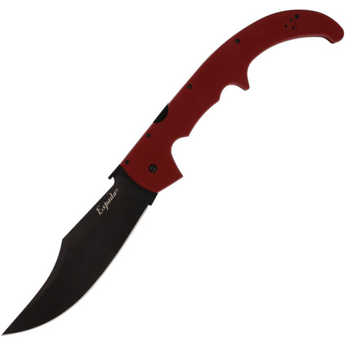 Cold Steel Espada, Extra Large Black Blade Ruby Red G10 Folder Knife CS62MGCRRBK